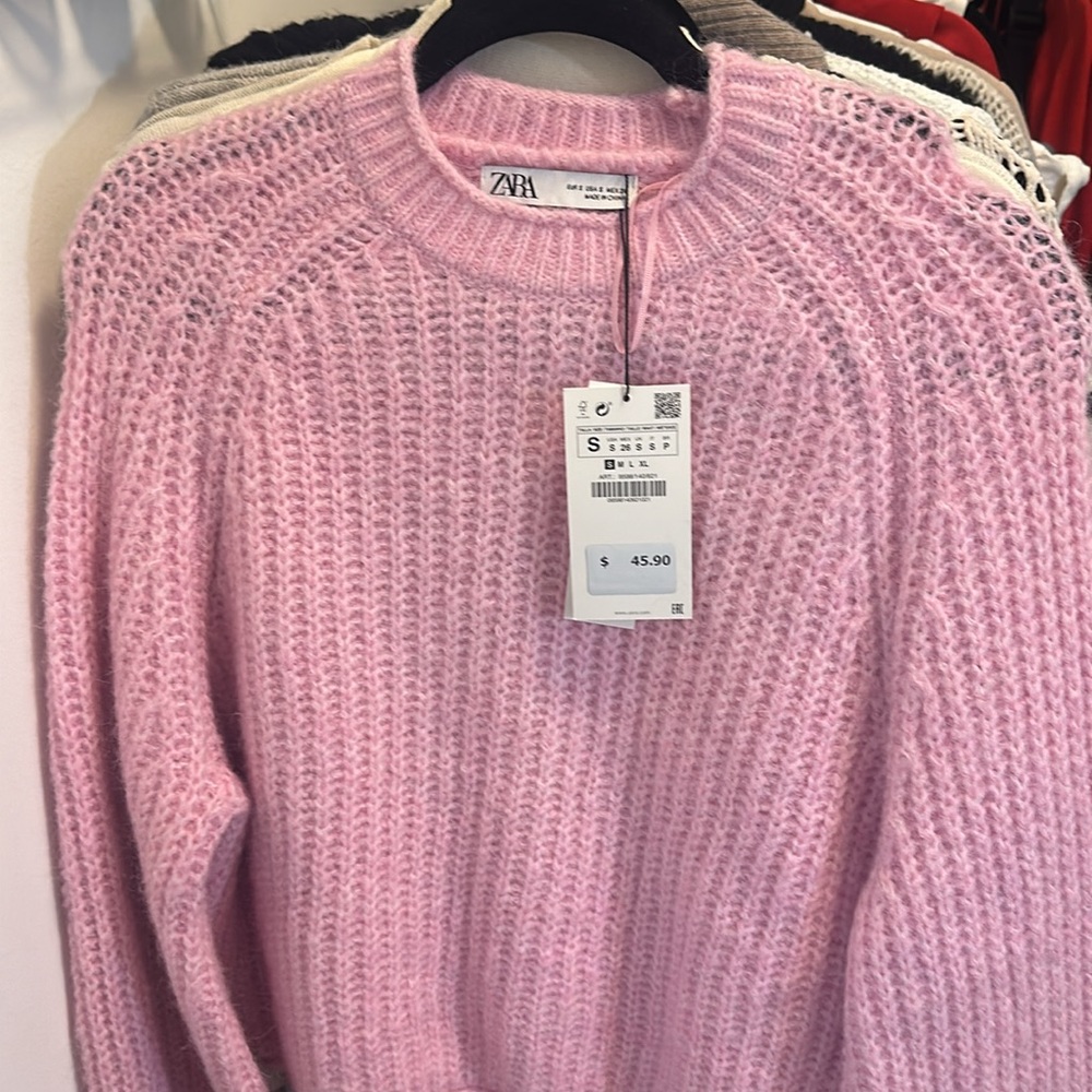 Brand NEW pink Zara sweater NWT
